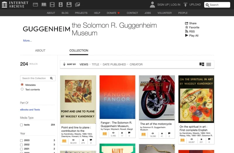 勉強に役立つ美術サイト Guggenheim Museum website